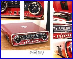 ION Audio 1965 FORD MUSTANG LP Classic Car Turntable USB Record Player Radio FM