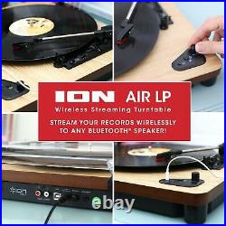 ION Audio Air LP Vinyl Record Player / Bluetooth Turntable with USB Output for