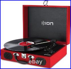 ION Audio Vinyl Record player, Briefcase Turntable with Built-In Speaker