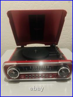 ION Mustang LP 4-in-1 Vinyl Record Player Turntable Red