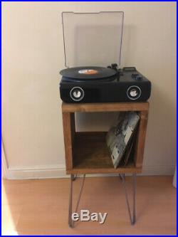 Industrial Record Player Stand, Storage Record Cabinet, TV Unit, Hairpin Legs