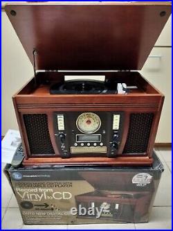 Innovative Technology ITVS-750 Wooden Music Center Recordable CD Record Player