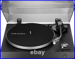 Insignia- Bluetooth Stereo Turntable Black