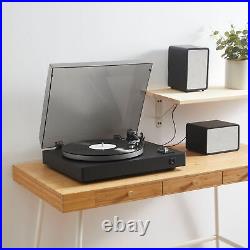 Insignia- Bluetooth Stereo Turntable Black