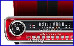 Ion 1965 Red Ford Mustang Lp Car-styled Turntable Record Player Usb Am/fm