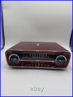 Ion Ford Mustang LP Turntable 4-in-1 Classic Car Record Player Radio, Red