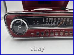 Ion Ford Mustang LP Turntable 4-in-1 Classic Car Record Player Radio, Red