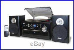 Jensen 3-speed Stereo Turntable Music System With Cd/cassette, Am/fm Radio