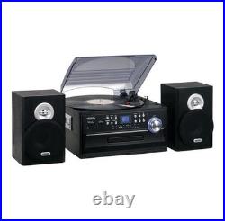 Jensen Home Shelf Stereo Record Player System With Speakers iPod Aux Vinyl CD