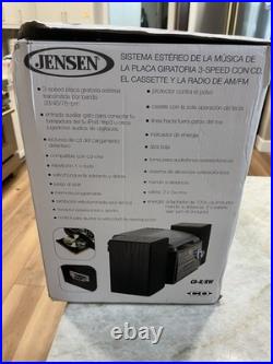 Jensen Home Shelf Stereo Record Player System With Speakers iPod Aux Vinyl CD