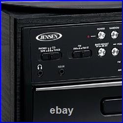 Jensen JTA-475 3-Speed Stereo Turntable with CD System, Cassette and AM/FM Stere