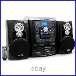 Jensen Shelf Stereo System with Record Player, 3 CD Changer & Cassette Recorder