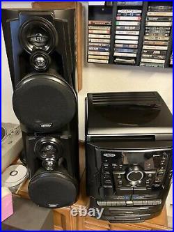 Jensen Stereo Record Player, Cd Changer, Dual Tape Deck, Am Fm, Bluetooth