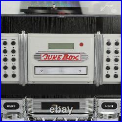 Jukebox Vinyl Record Player & Sound System CD FM Radio Bluetooth MP3 100-240V