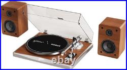 KORUS Bluetooth Record Player with External Speakers & Adjustable Counterweight