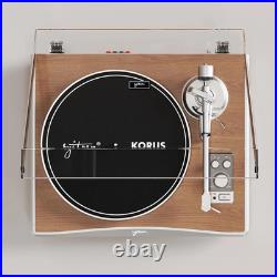 KORUS Bluetooth Record Player with External Speakers & Adjustable Counterweight