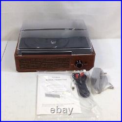 Kedok M49A Brown 3 Speed Built-in Speakers Multifunction Turntable Record Player