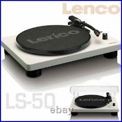 LENCO LS-50 Grey Turntable Belt Drive + USB Transfer Built In Speakers + LID
