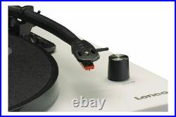 LENCO LS-50 Grey Turntable Belt Drive + USB Transfer Built In Speakers + LID