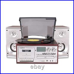 Looptone Vinyl Record Player Dual 15W External Speakers 9 In 1 3 Speed