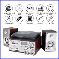 Looptone Vinyl Record Player Dual 15W External Speakers 9 In 1 3 Speed
