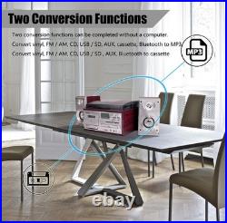Looptone Vinyl Record Player Dual 15W External Speakers 9 In 1 3 Speed