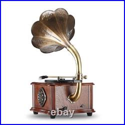 LuguLake Record Player Retro Turntable All in One Vintage Phonograp