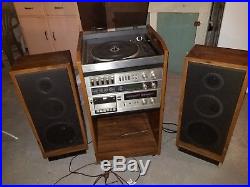Lxi stereo system with record player, cassette deck and speakers