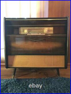 MID CENTURY RARE VINTAGE BLAUPUNKT CONSOLE STEREO AND RECORD PLAYER & Paperwork