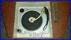 Magnavox All Transistor Portable Stereo VINTAGE Micromatic 4 Speed Record Player
