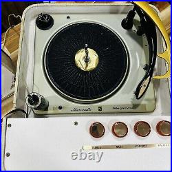 Magnavox Stereo Micromatic Turntable Portable Record Player Power All Transistor