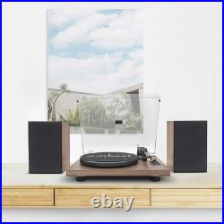 Mbeat Bluetooth Hi-Fi Vinyl Turntable Record Player with Bookshelf Speakers