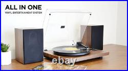 Mbeat Bluetooth Hi-Fi Vinyl Turntable Record Player with Bookshelf Speakers