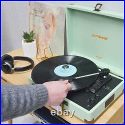 Mbeat Woostock 2 Retro Bluetooth Music Vinyl Turntable Record Player Tiffany GRN