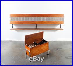 Mid Century Modern Stereo Console Stereotronic Hifi Teak Record Player Tube Amp