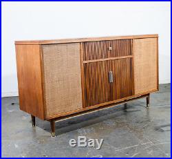 Mid Century Modern Stereo Console The Fisher Widdicomb Mueller Record Player NM