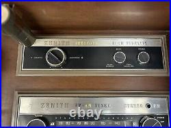 Mid-Century Modern Zenith Stereophonic High Fidelity Record Player, AM/FM Tuner