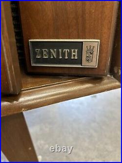 Mid-Century Modern Zenith Stereophonic High Fidelity Record Player, AM/FM Tuner