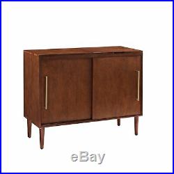 Mid Century Style Record Player Media Storage Console Cabinet Sideboard Stand