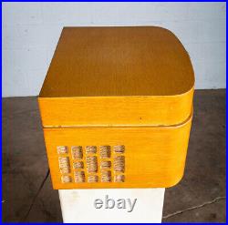 Mid Century Vintage Record Player Wilcox Gay 400 Turntable Blonde Oak Wood Case