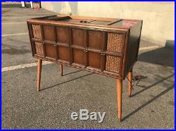 Mid century record player console