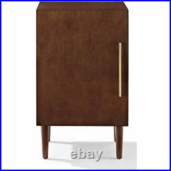 Midcentury Turntable Cabinet Stand Record Player Vinyl Storage Wood Mahogany