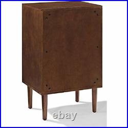 Midcentury Turntable Cabinet Stand Record Player Vinyl Storage Wood Mahogany