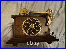Mini Vintage Retro Phonograph Gramophone Vinyl Record Player Stereo Speakers 3.5