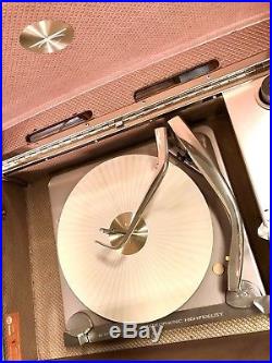 Motorola Stereo Tube Portable Record Player With Stand, Restored and Serviced