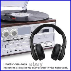 Multifunctional Vintage Phonograph 3 Speed Adjustable Vinyl Record Player