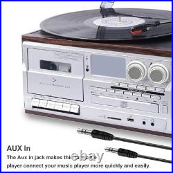 Multifunctional Vintage Phonograph 3 Speed Adjustable Vinyl Record Player