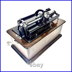 NEAR MINT 1907 Edison Home 2-Minute Cylinder Phonograph Record Player + 14 Horn NEAR MINT 1907 Edison Home 2-Minute Cylinder Phonograph Record Player + 14 Horn