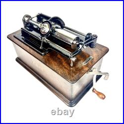 NEAR MINT 1907 Edison Home 2-Minute Cylinder Phonograph Record Player + 14 Horn NEAR MINT 1907 Edison Home 2-Minute Cylinder Phonograph Record Player + 14 Horn