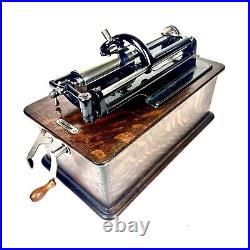 NEAR MINT 1907 Edison Home 2-Minute Cylinder Phonograph Record Player + 14 Horn NEAR MINT 1907 Edison Home 2-Minute Cylinder Phonograph Record Player + 14 Horn